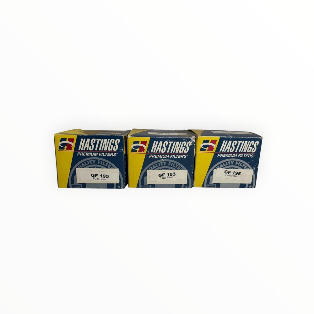 Hastings Fuel Filter Lot of 3 GF195 GF103 New In Box Automotive Maintenance
